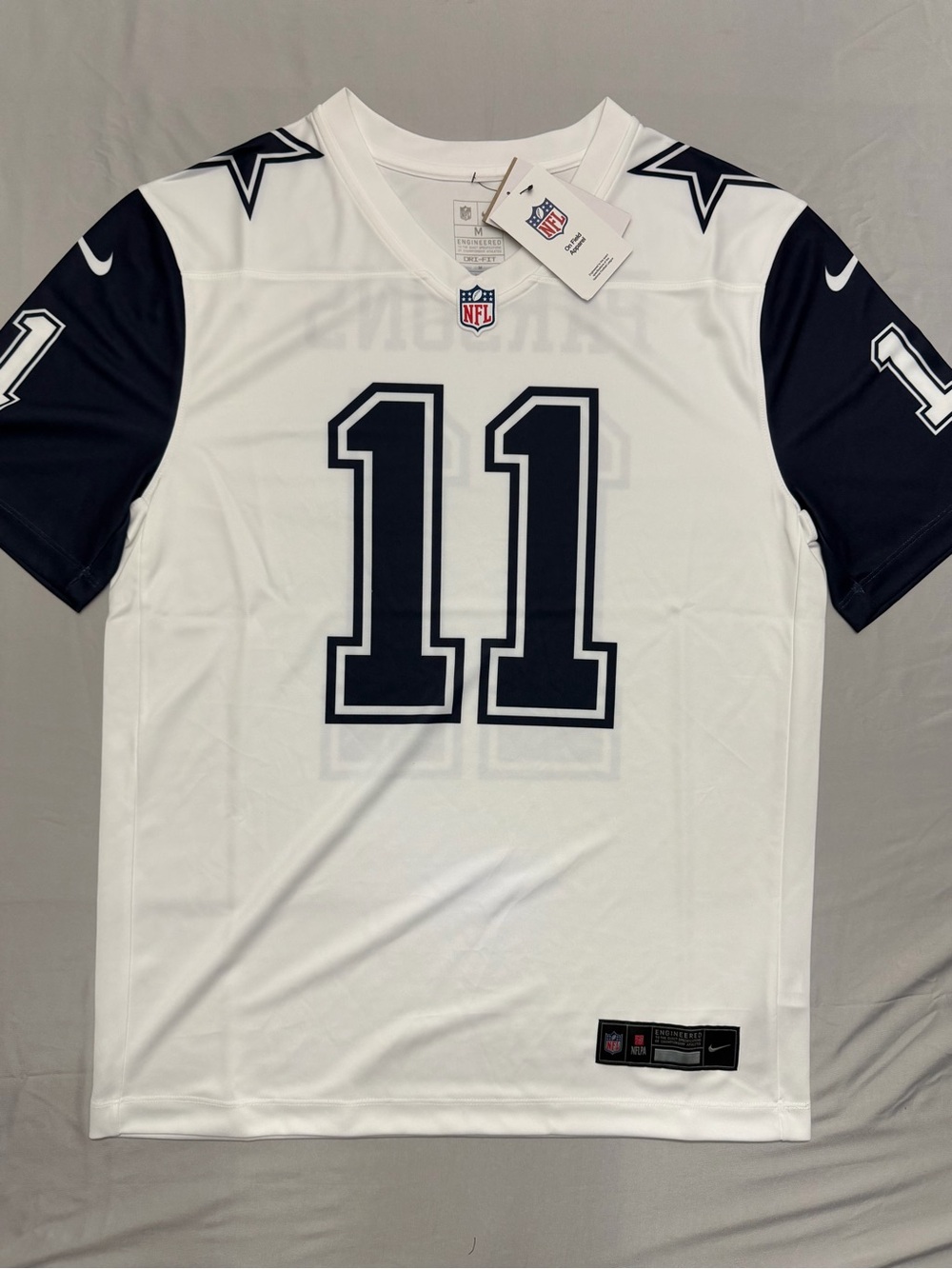 Nike Men's White and Navy #11 Dallas Cowboys Football Jersey